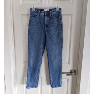 Madewell Curvy Stovepipe Jeans Size 25 High Rise Ankle Length